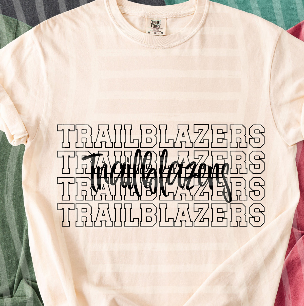 trailblazers simple stacked outlines (Caplinger) DTF Transfer