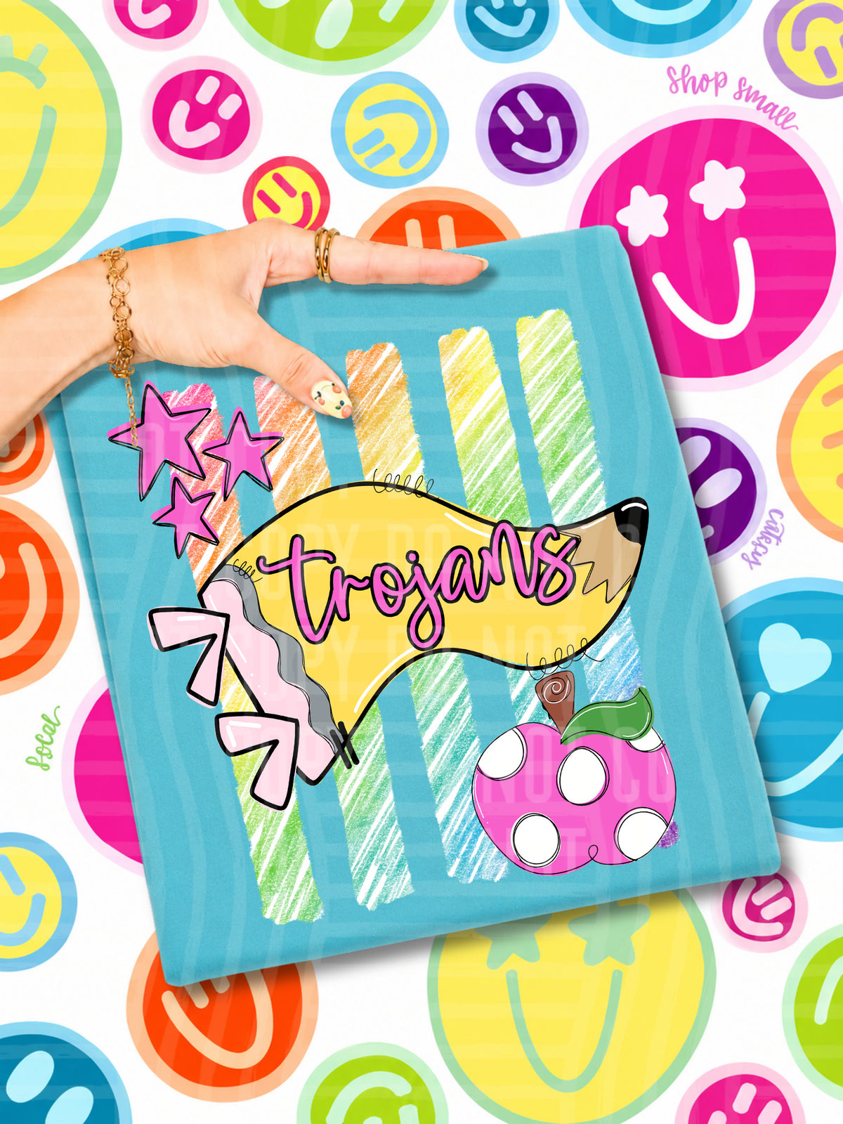 trojans pencil flag (CAPLINGER) DTF Transfer