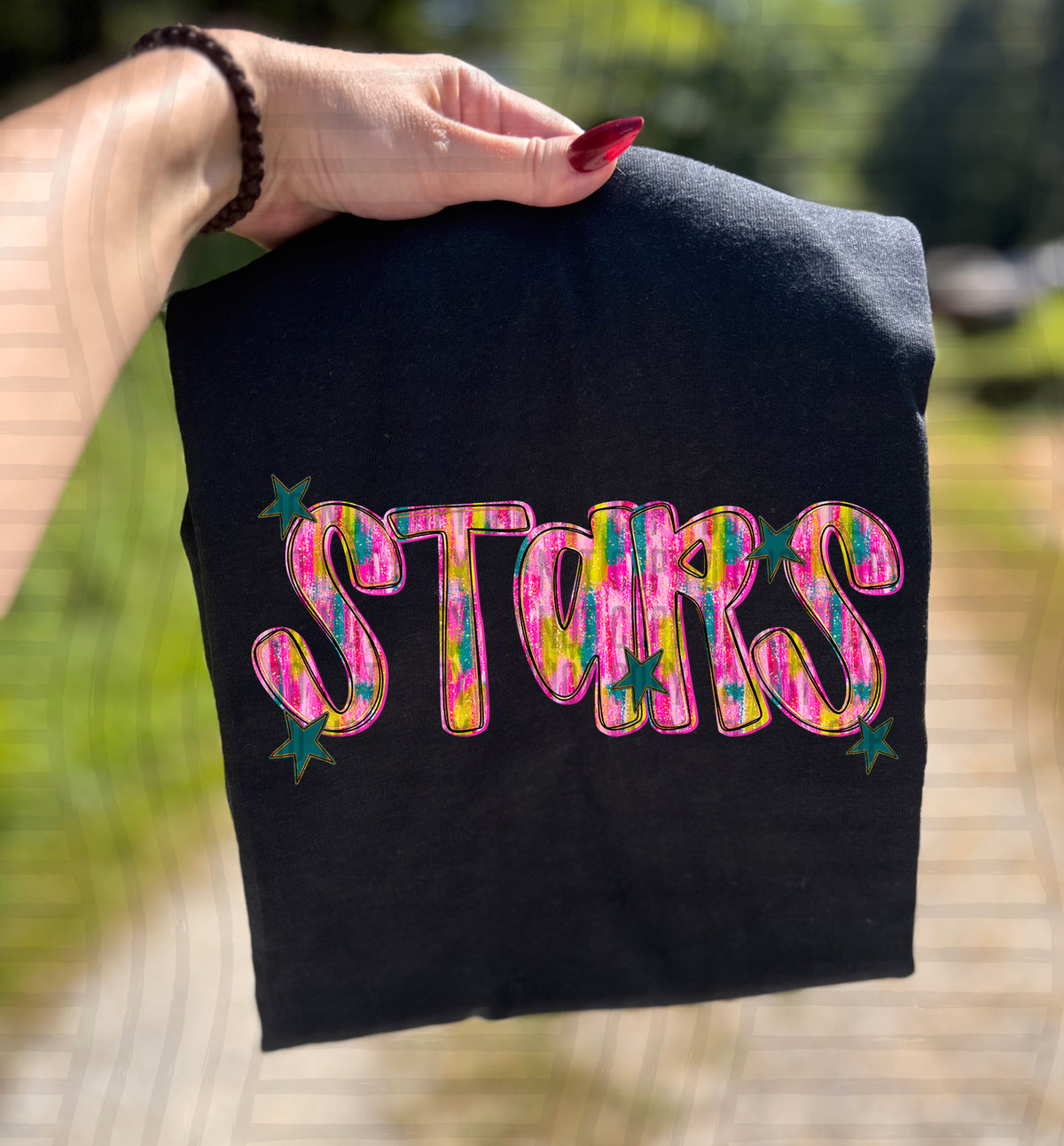 Stars Pink Brushstroke (Caplinger) DTF Transfers