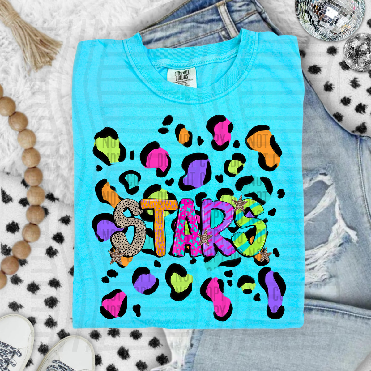 Stars Funky Mix Up Leopard Mascot (Caplinger) DTF transfer
