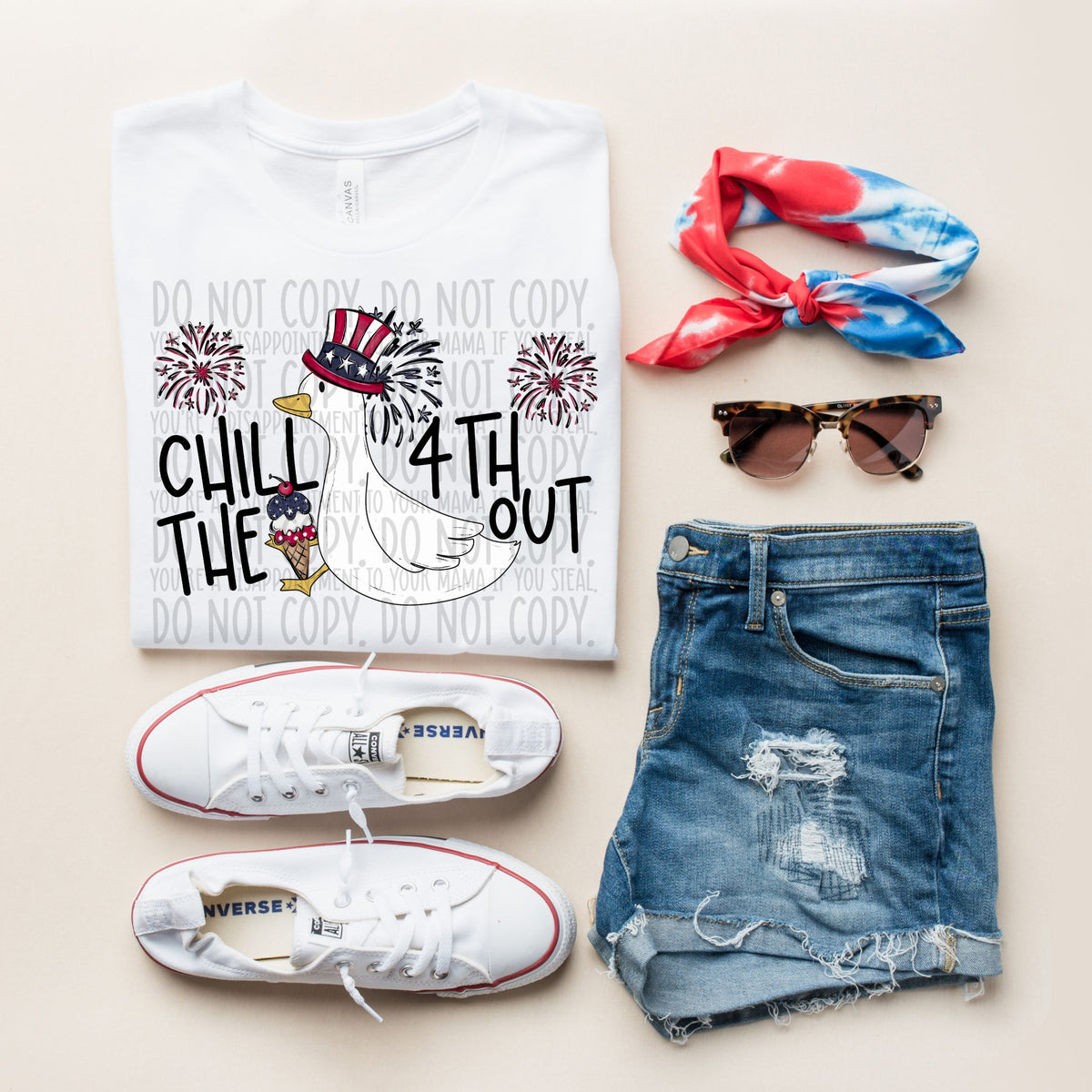 Chill the 4th out Goose (SWD) 102211 DTF transfer