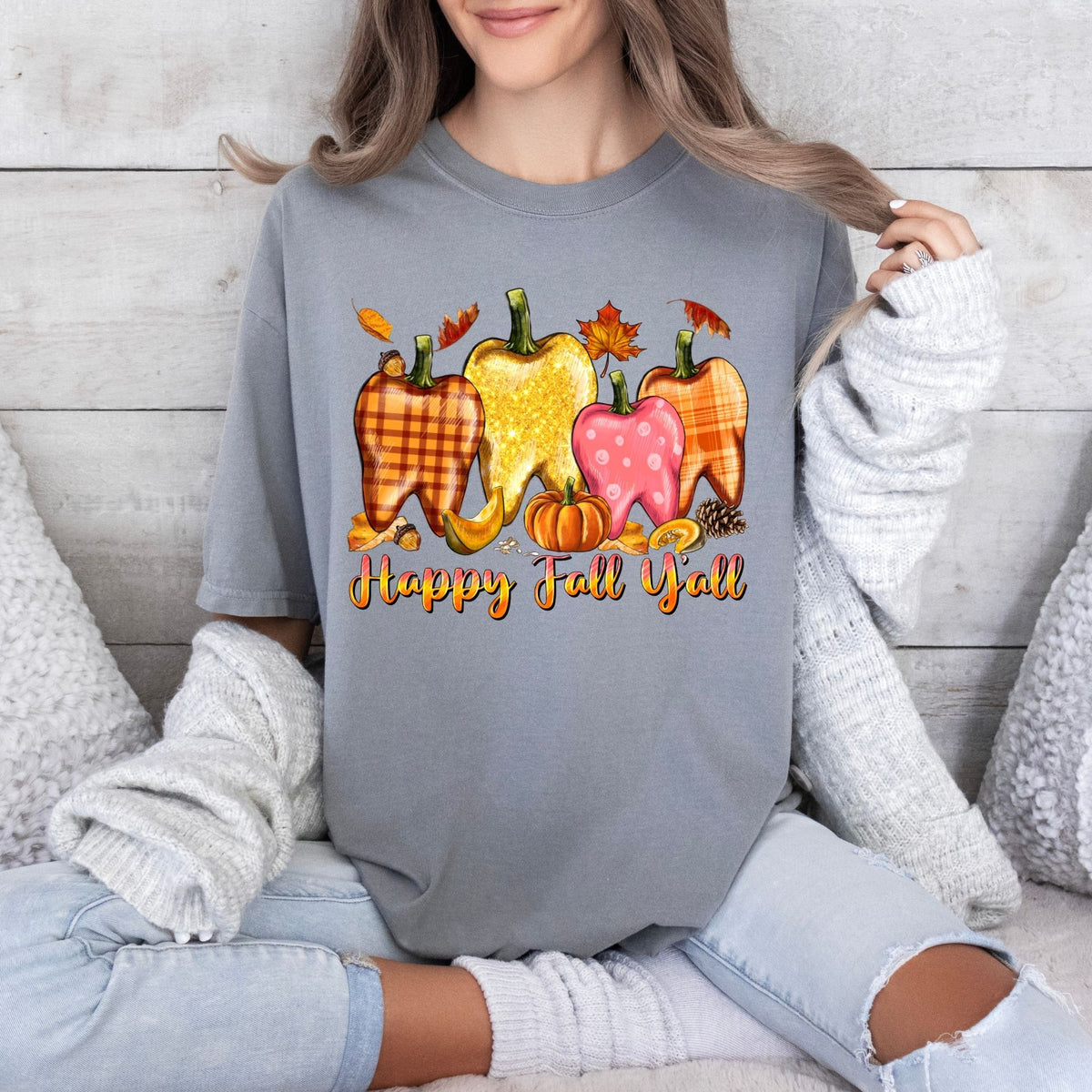 Happy Fall Y'all Dental-47206-DTF transfer