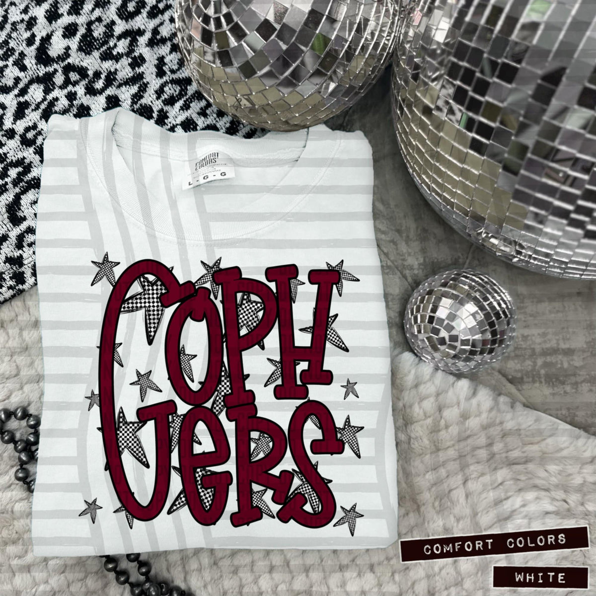 Maroon Staggered Mascots (Caplinger)