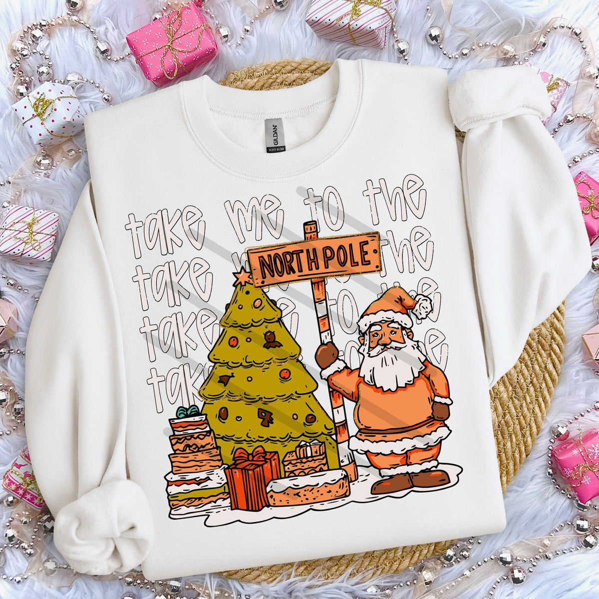 Take me To The North Pole Santa 113768 DTF transfer