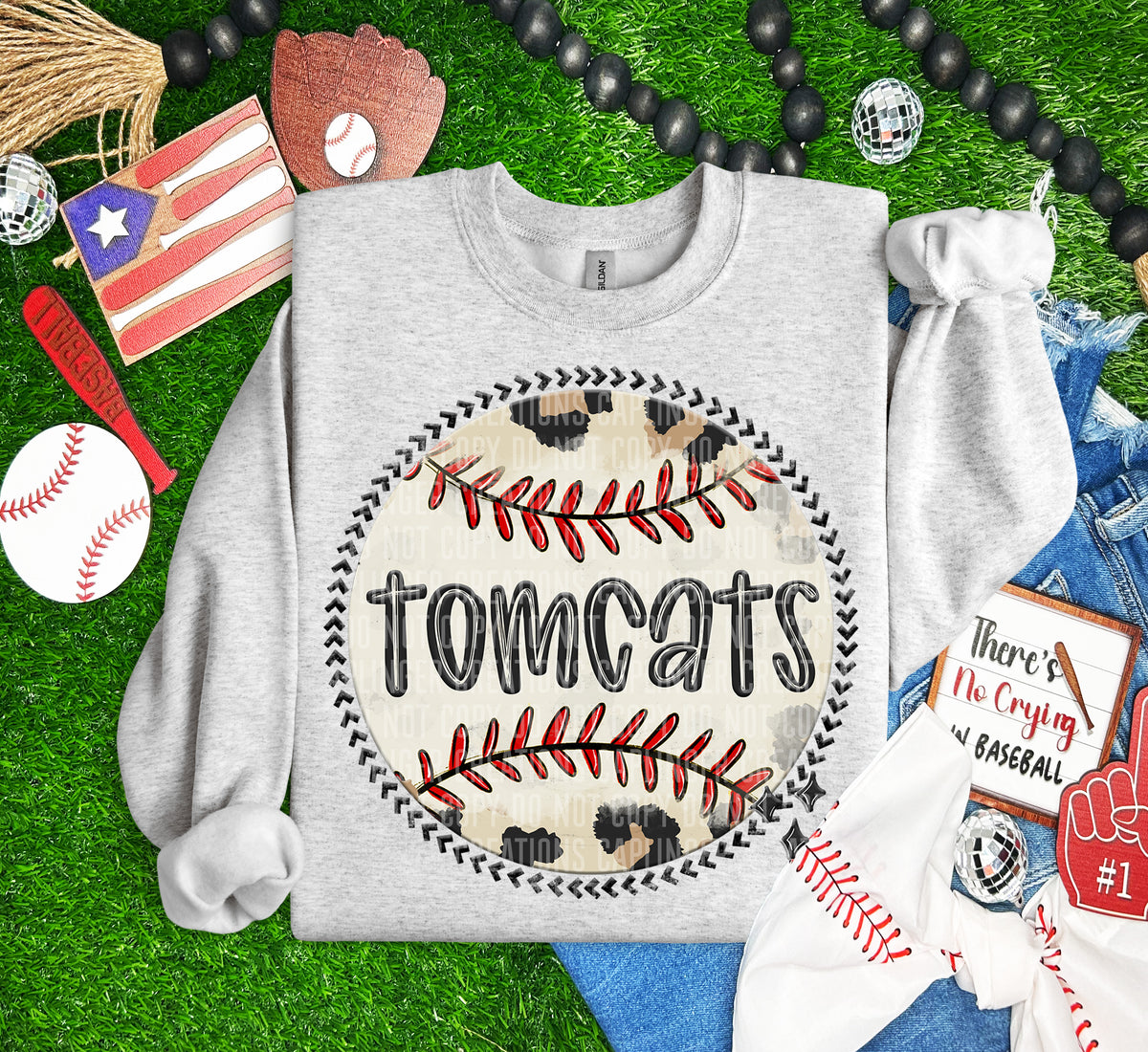 Tomcats baseball background (Caplinger) DTF transfer