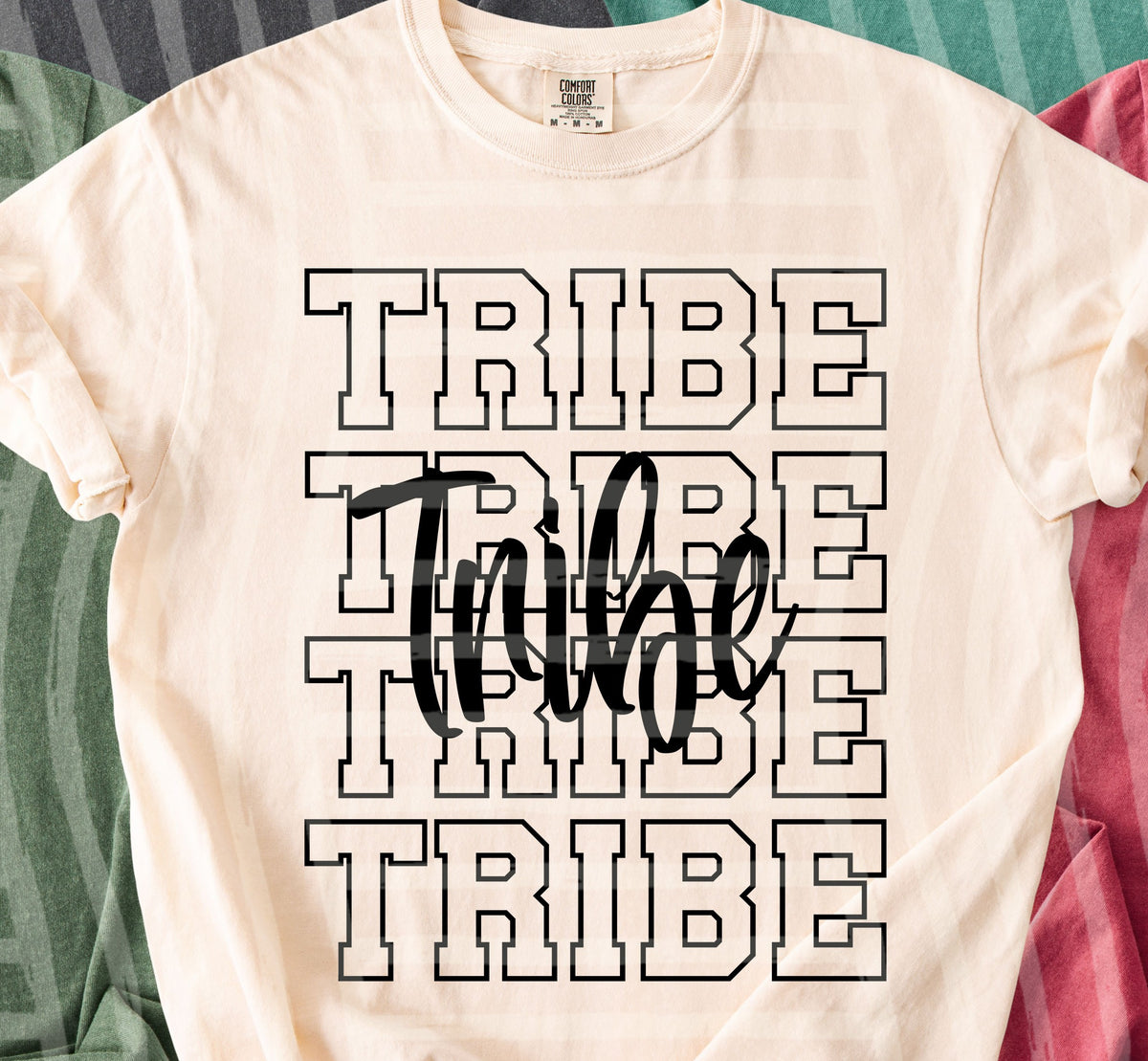 tribes simple stacked outlines (Caplinger) DTF Transfer