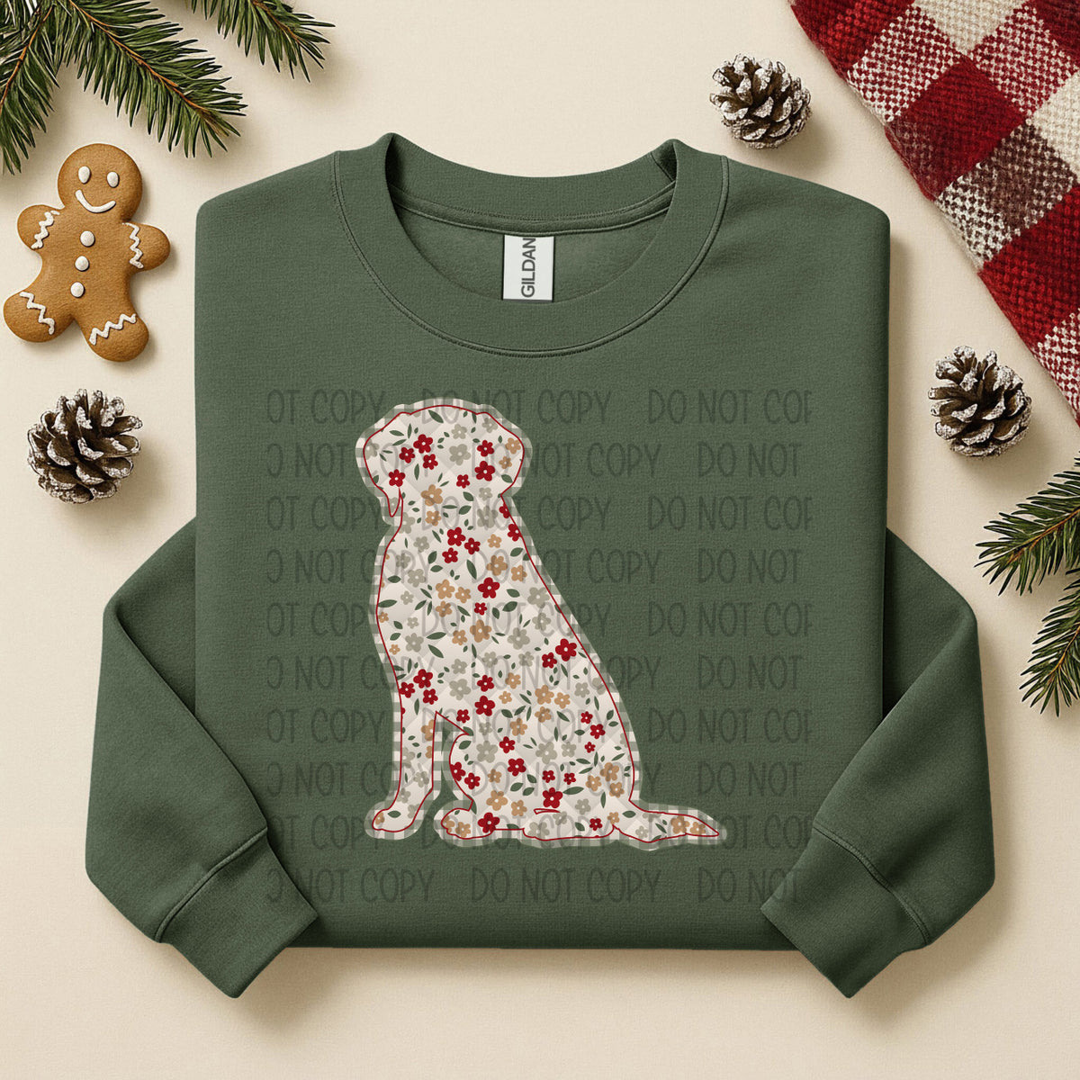 Labrador Floral (SWD) DTF TRANSFER