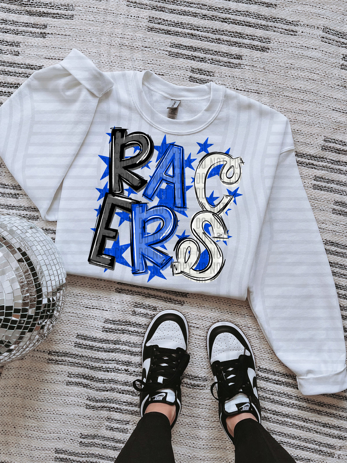 racers black and blue with blue stars (caplinger) DTF Transfer