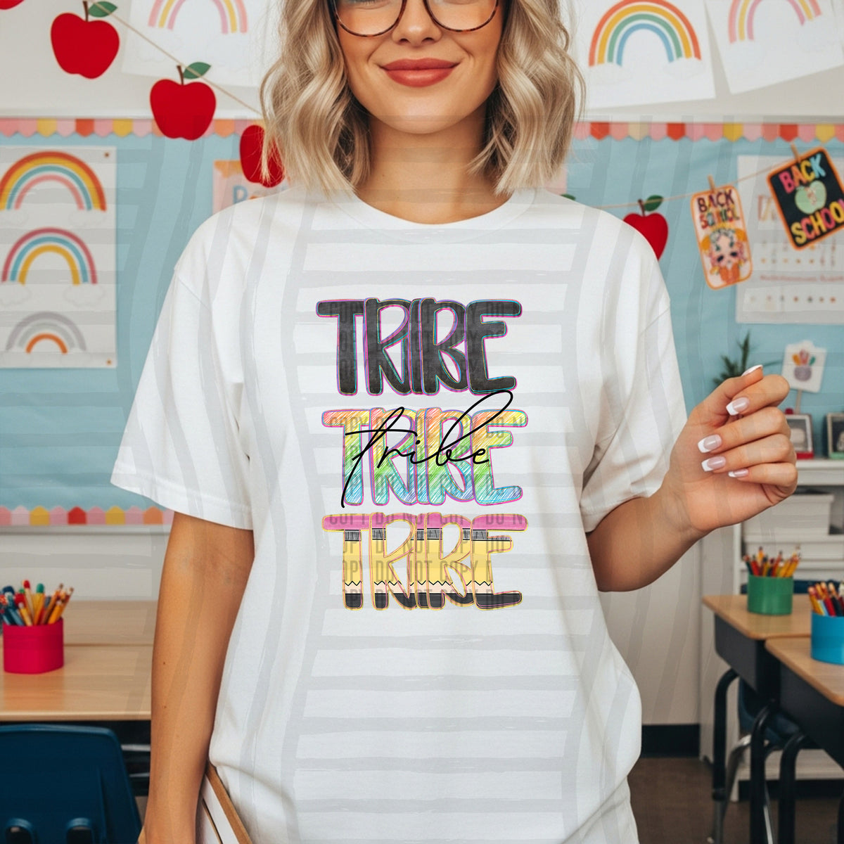 tribes crayon cutie stacked (Caplinger) DTF Transfer