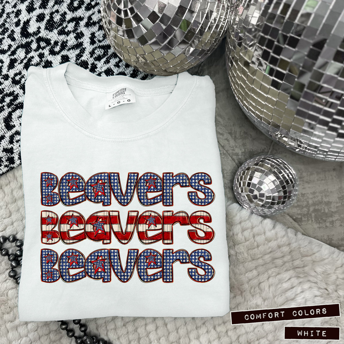 Beavers RWB stacked (Caplinger) DTF transfer