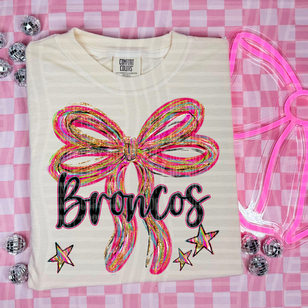 Broncos Whimsical Bow (caplinger) DTF transfer