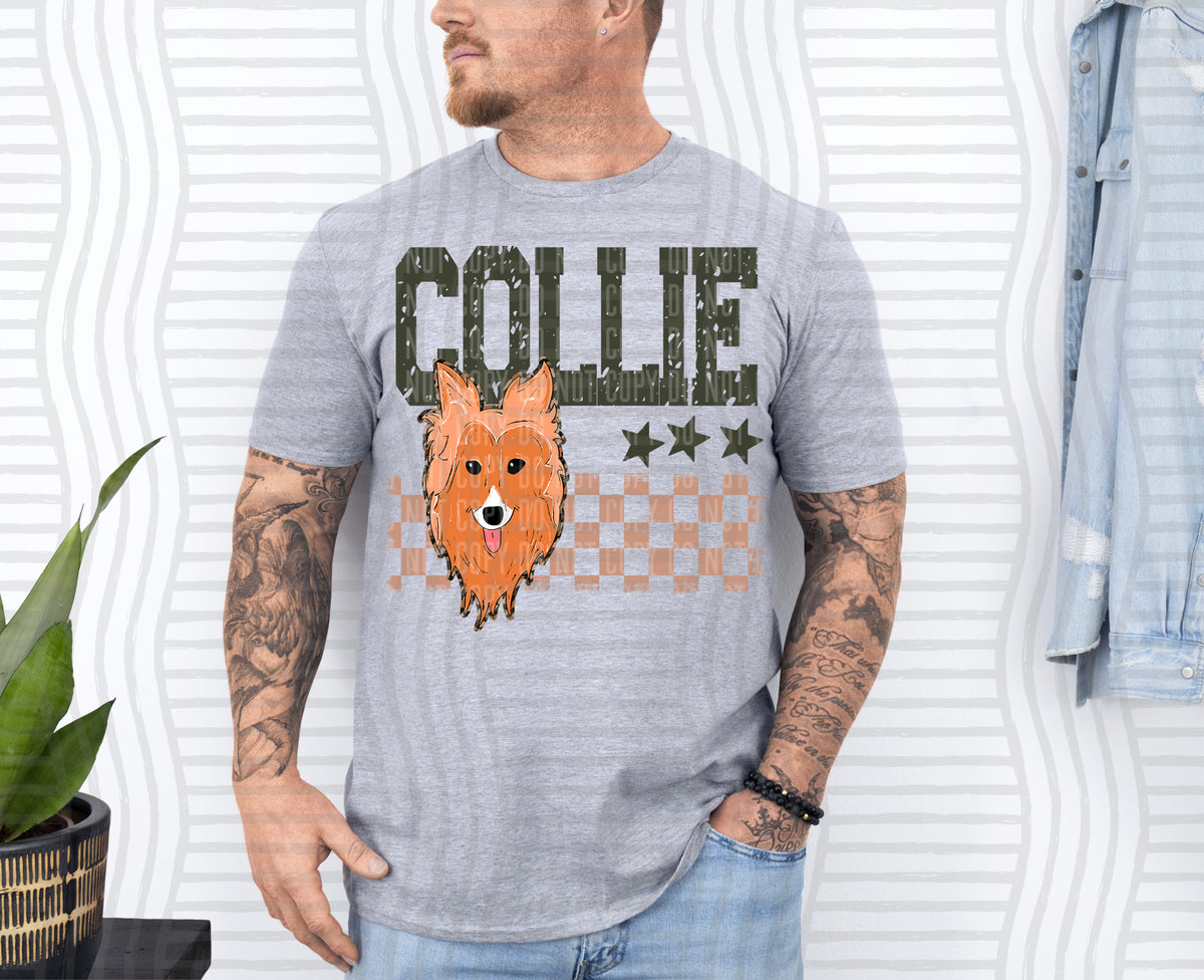 Collie Tan Checker (Caplinger) DTF Transfers