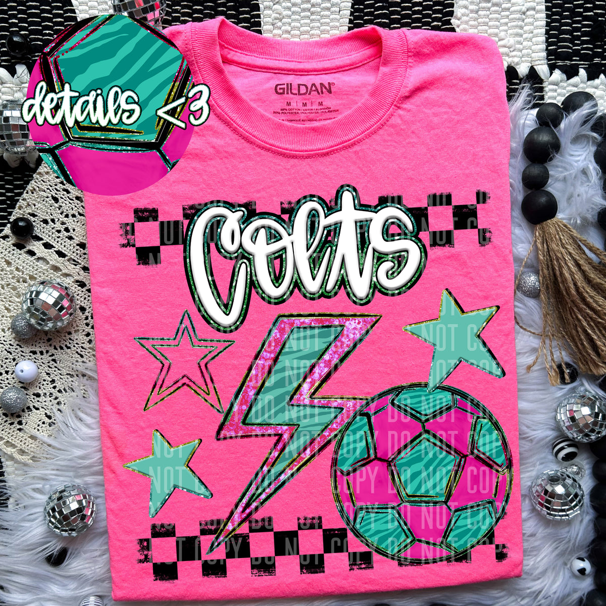 Colts Rainbow Soccer (Caplinger) 97378 DTF transfer
