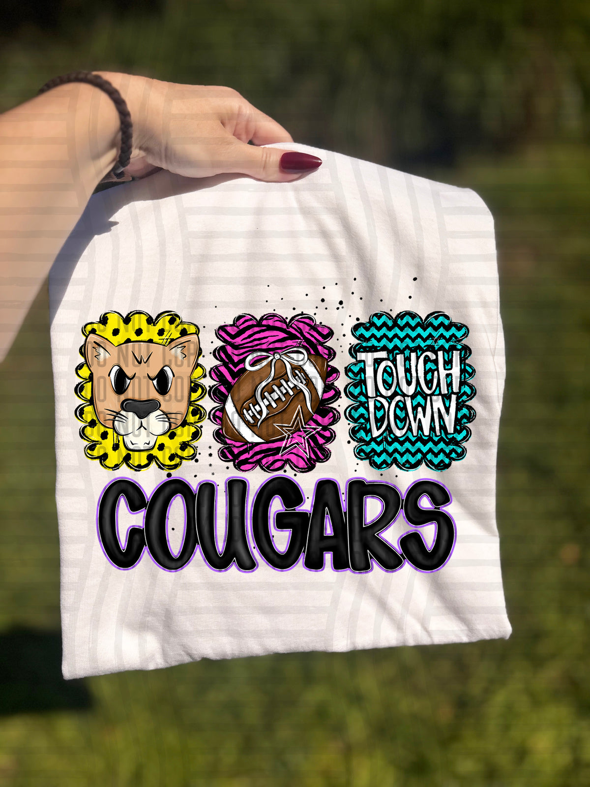 Cougars Light Brown Preppy Bright Trio (Caplinger) 113072 DTF transfer