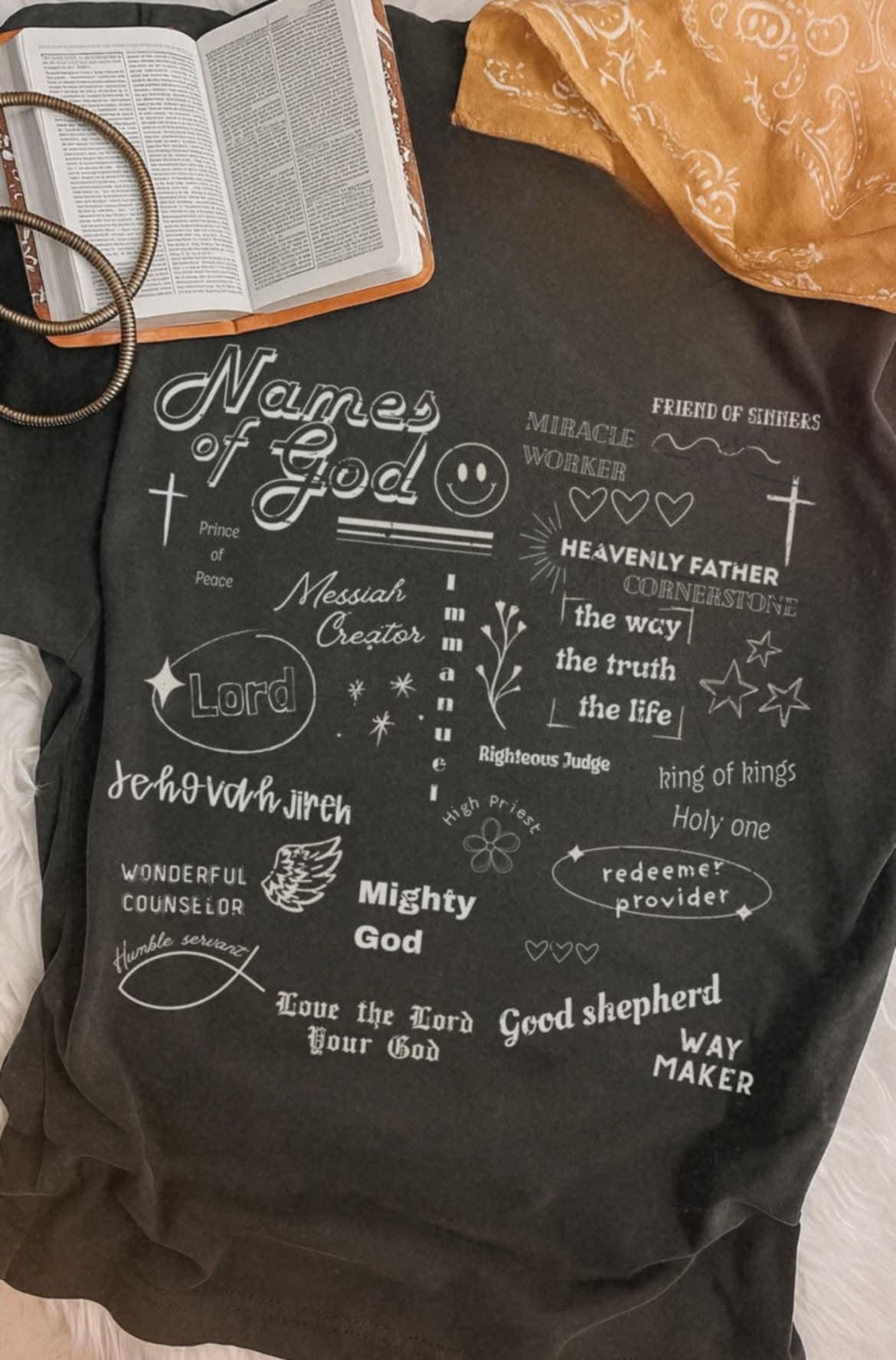 Names of god WHITE 106748 DTF transfer