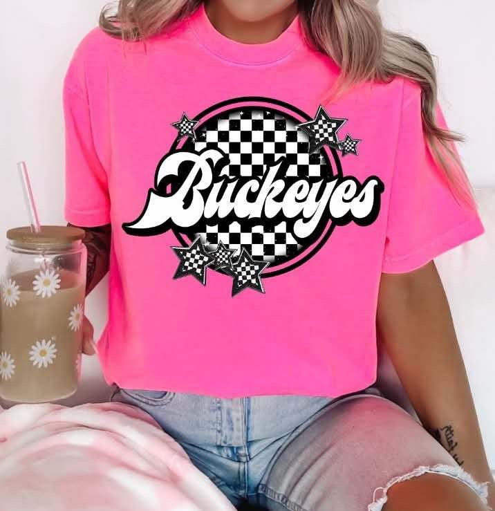 Buckeyes checkered circle (S&G) 82380 DTF transfer