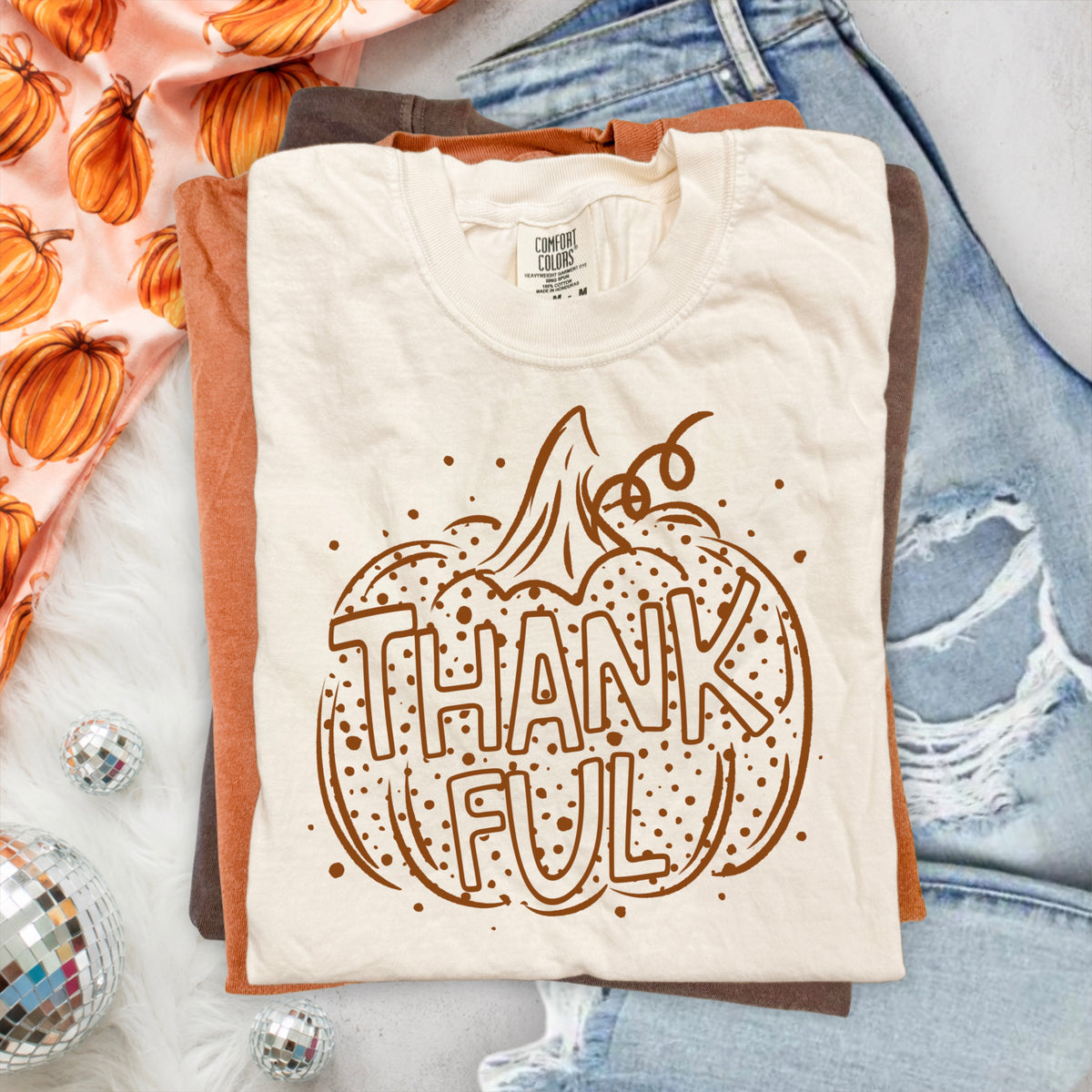 Thankful pumpkin brown (Csc) DTF Transfer