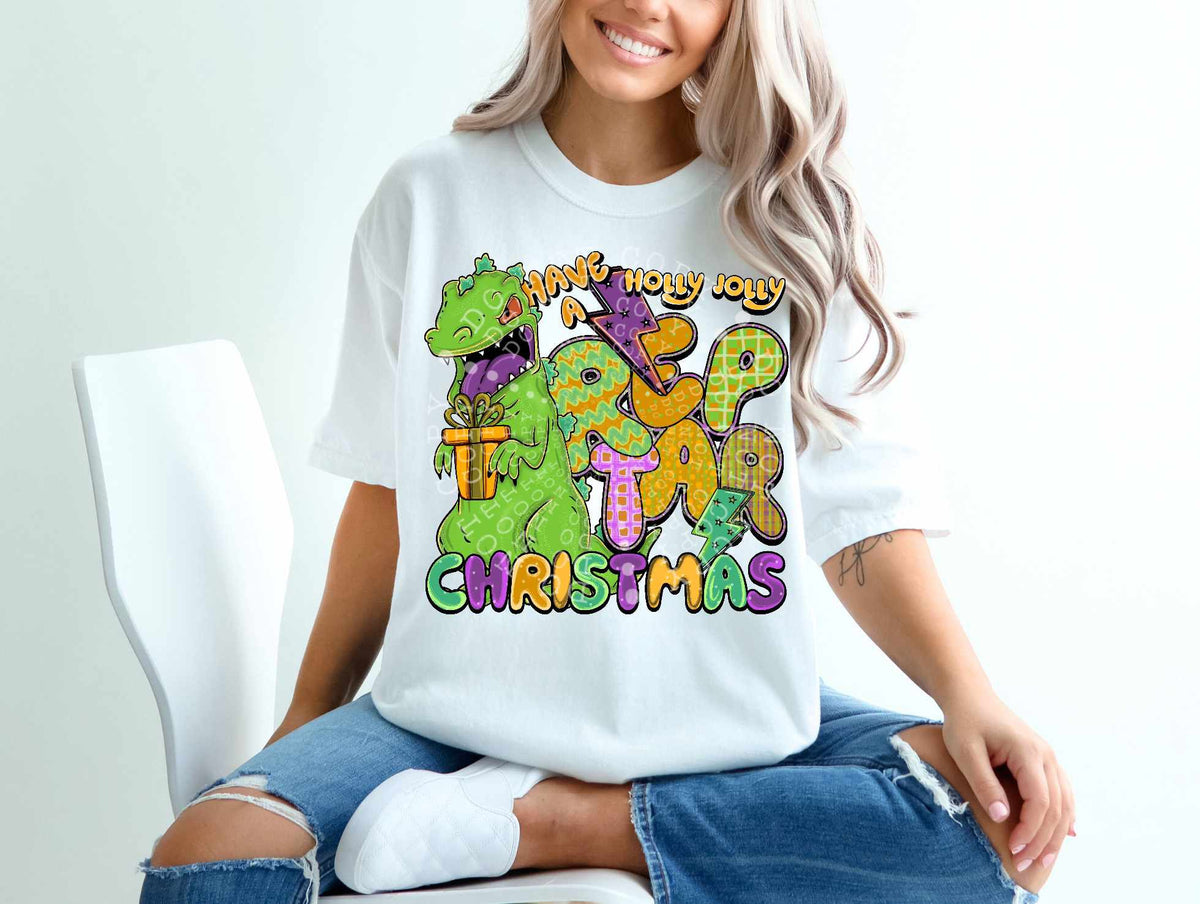 Have a Holly jolly reptar Christmas 67745 DTF transfer