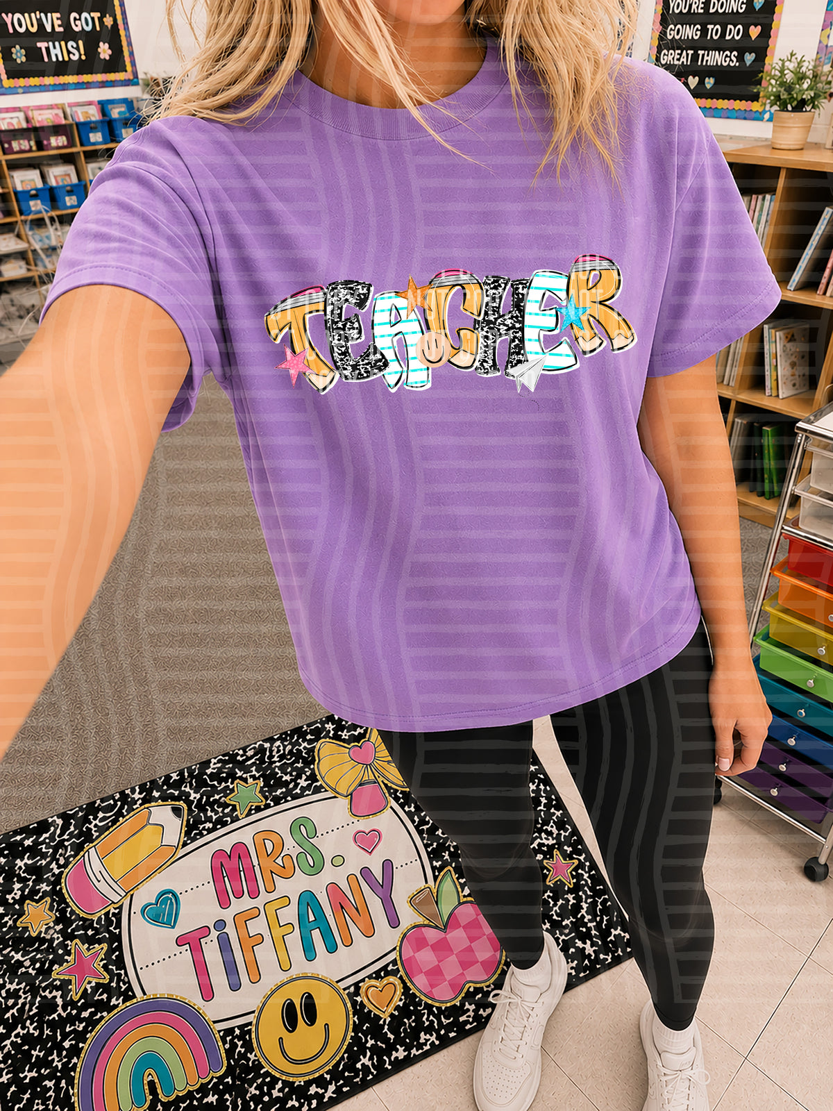 teacher grade school print font (caplinger) DTF Transfer
