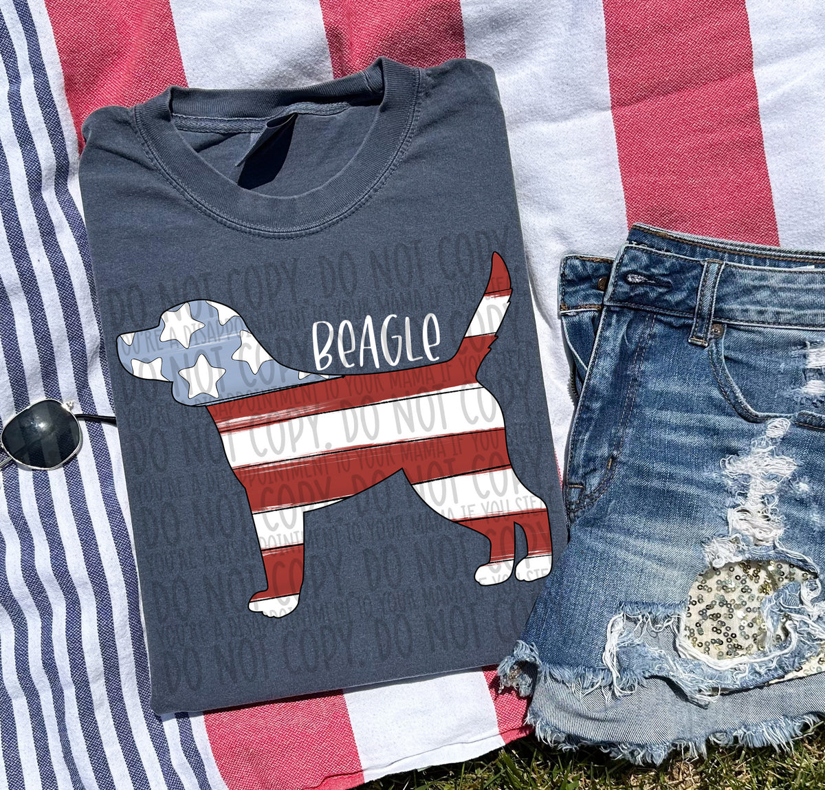 BEAGLE white (SWD) DTF transfer