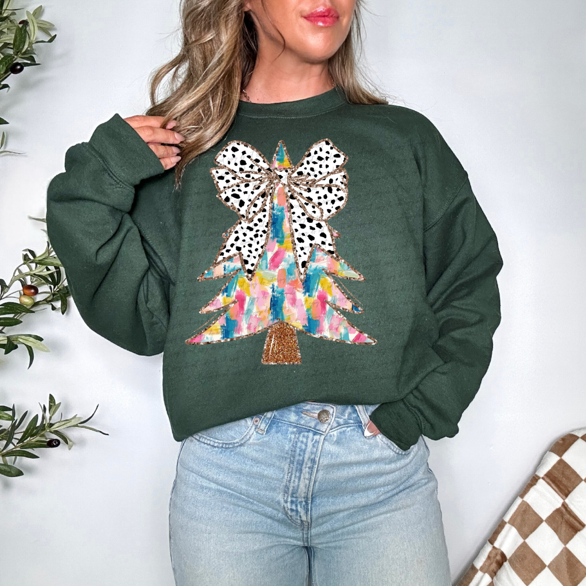 Christmas Tree PaintBrushed 68564 DTF Transfer