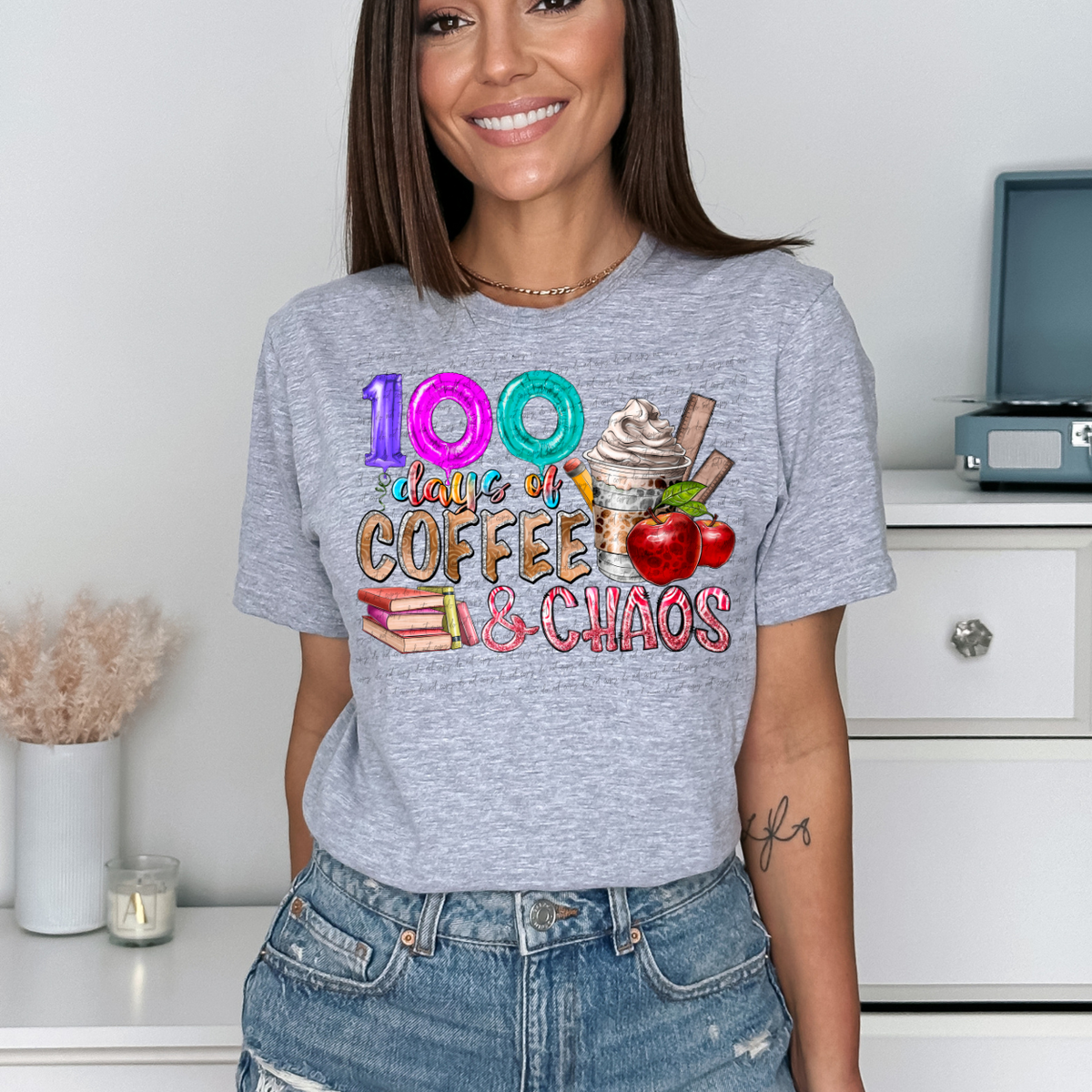 100 Days Of Coffee & Chaos (RD) DTF Transfer