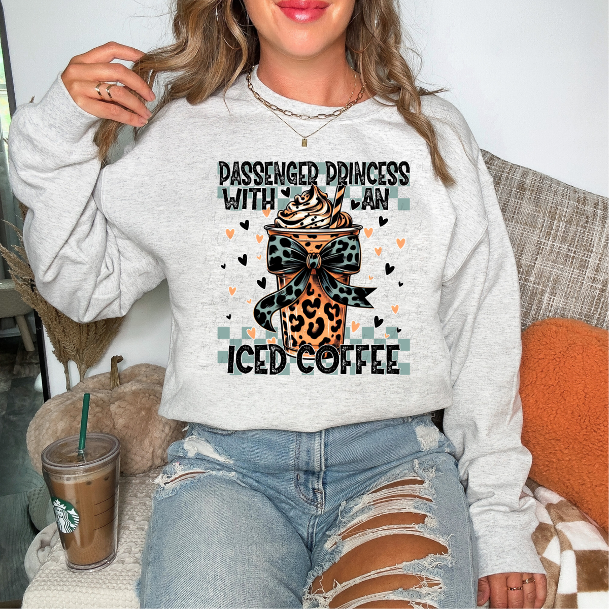 Passenger Princess With An Iced Coffee (FDCD) DTF Transfer
