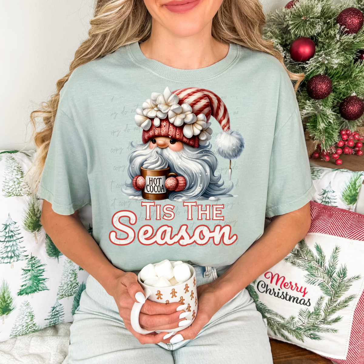Tis The Season Gnome DTF Transfer