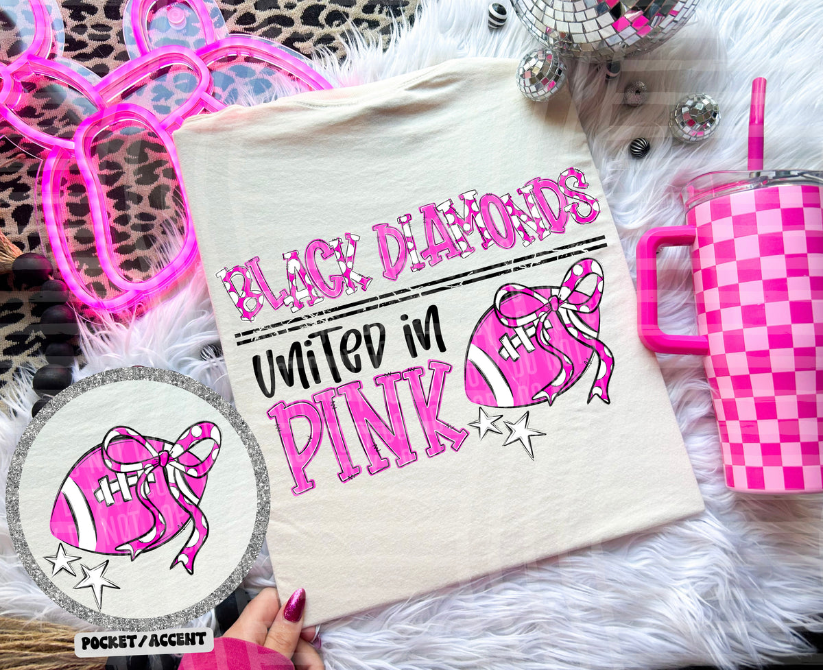 black diamonds united in pink (caplinger) DTF transfer