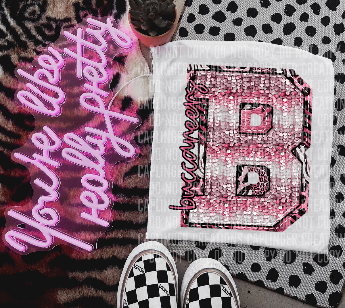 Buccaneers wild and pink (Caplinger) DTF transfer