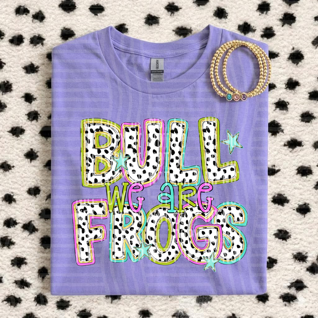 We Are Bullfrogs Spotted & Dotted (Caplinger) DTF transfer