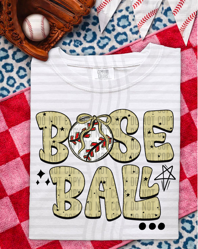 Baseball Light Gold (Caplinger) DTF Transfer