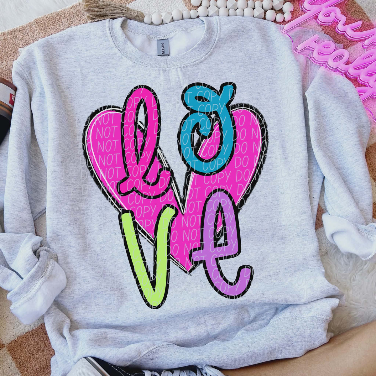 Love heart (city) DTF transfer