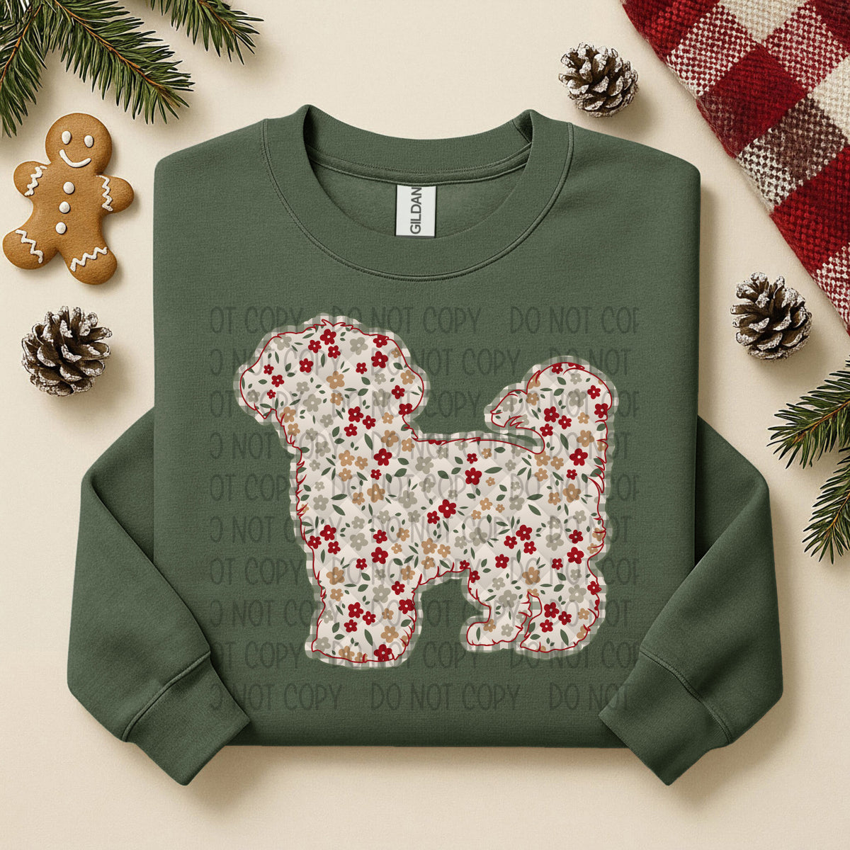 Maltese Floral (SWD) DTF TRANSFER