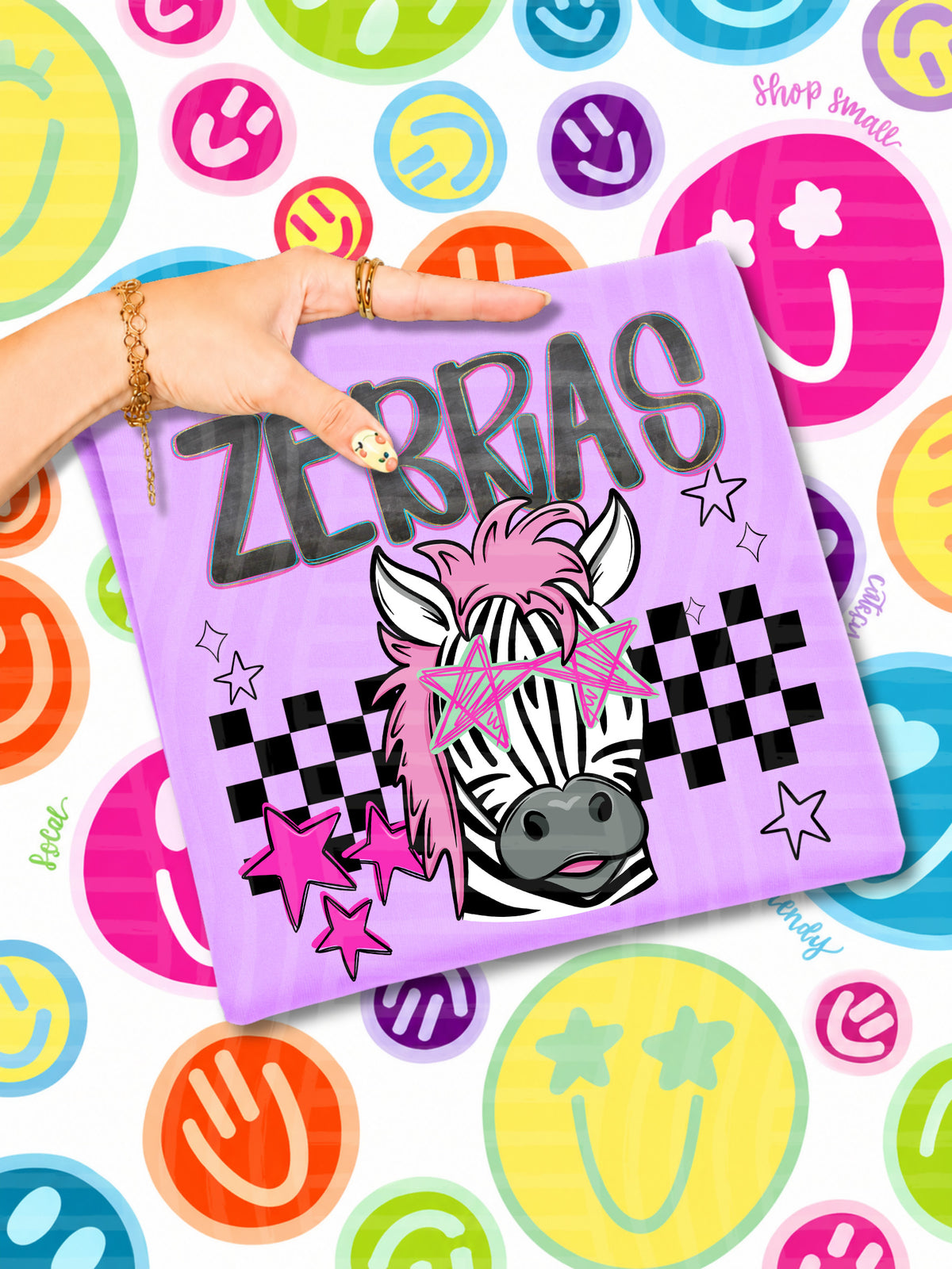 zebras starry eyed checks (CAPLINGER) DTF Transfer