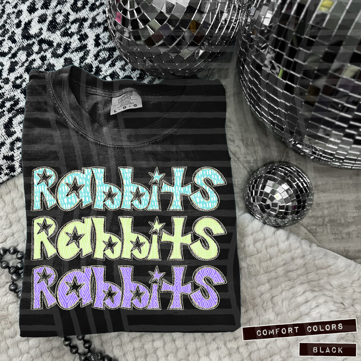 Rabbits Pastel Star Stacked (Caplinger) 101659 DTF transfer
