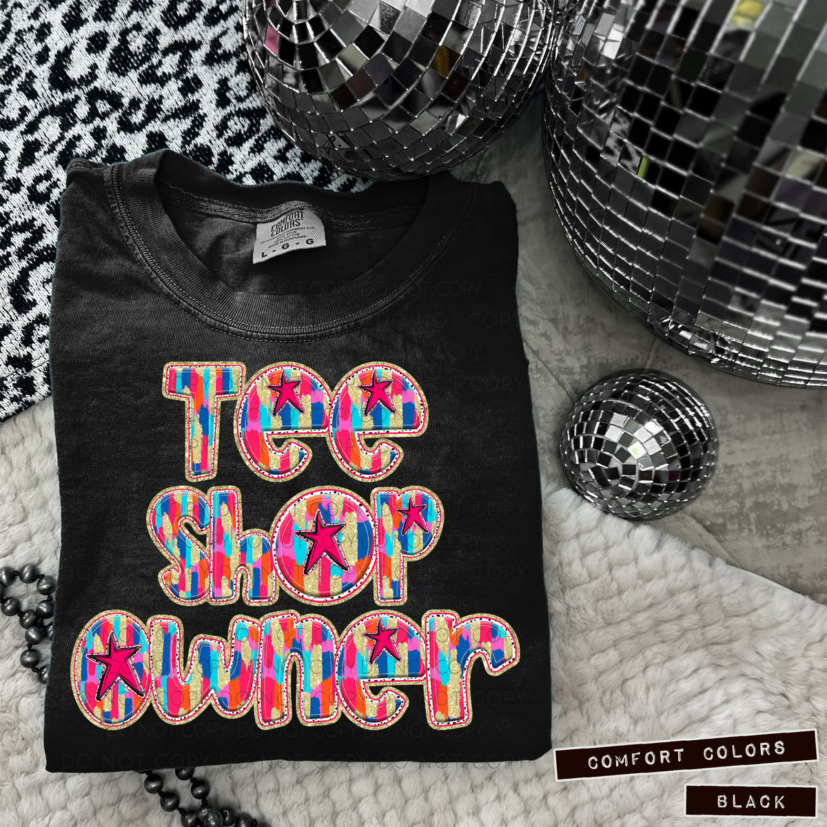 Tee Shop Owner Tutti Brushstrokes (Caplinger) DTF transfer