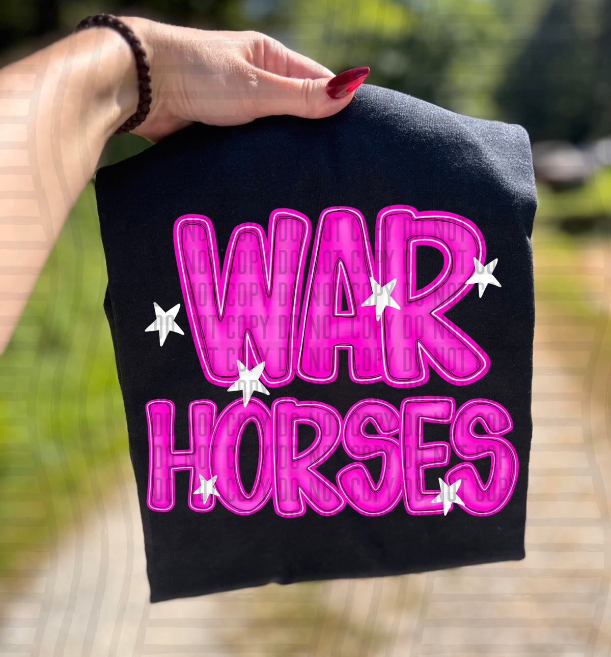 Warhorses Pink And Preppy Split 112965 DTF transfer