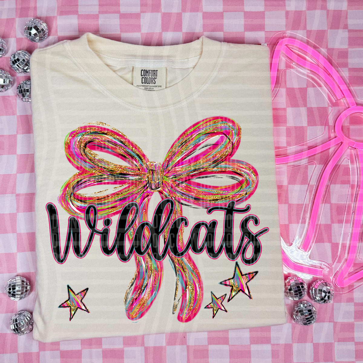 Wildcats Whimsical Bow (caplinger) DTF transfer