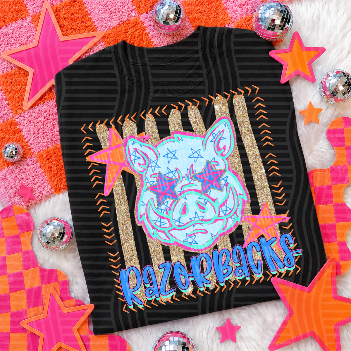 razorbacks candy pop (caplinger) DTF transfer