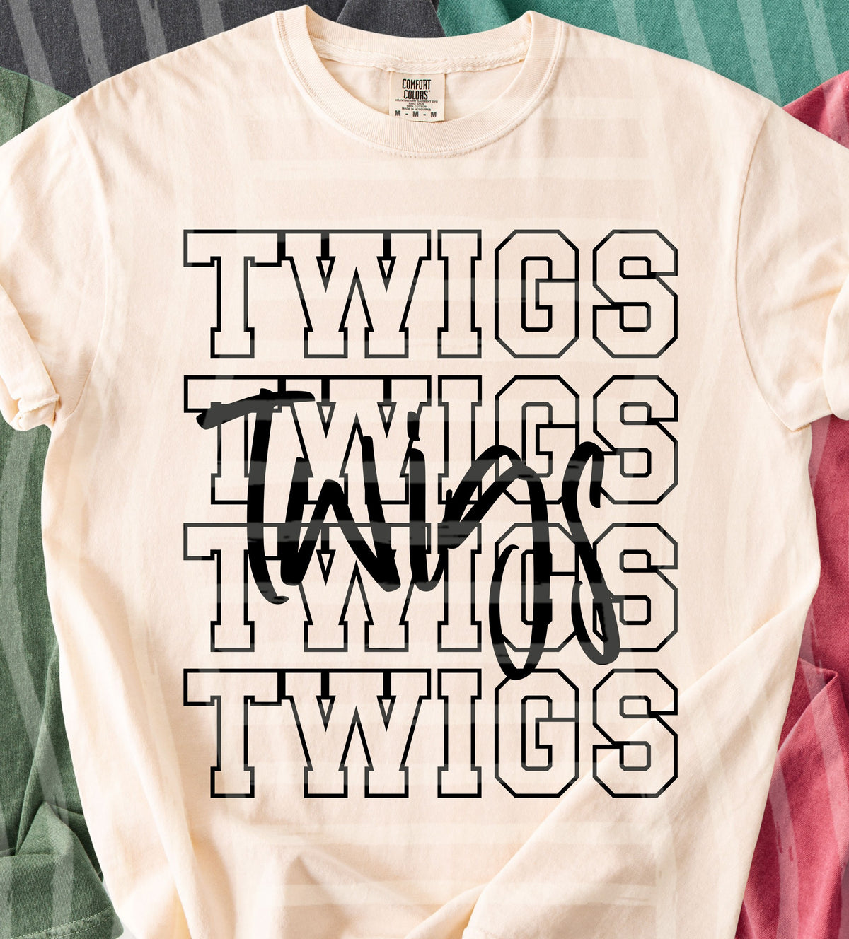 twigs simple stacked outlines (Caplinger) DTF Transfer