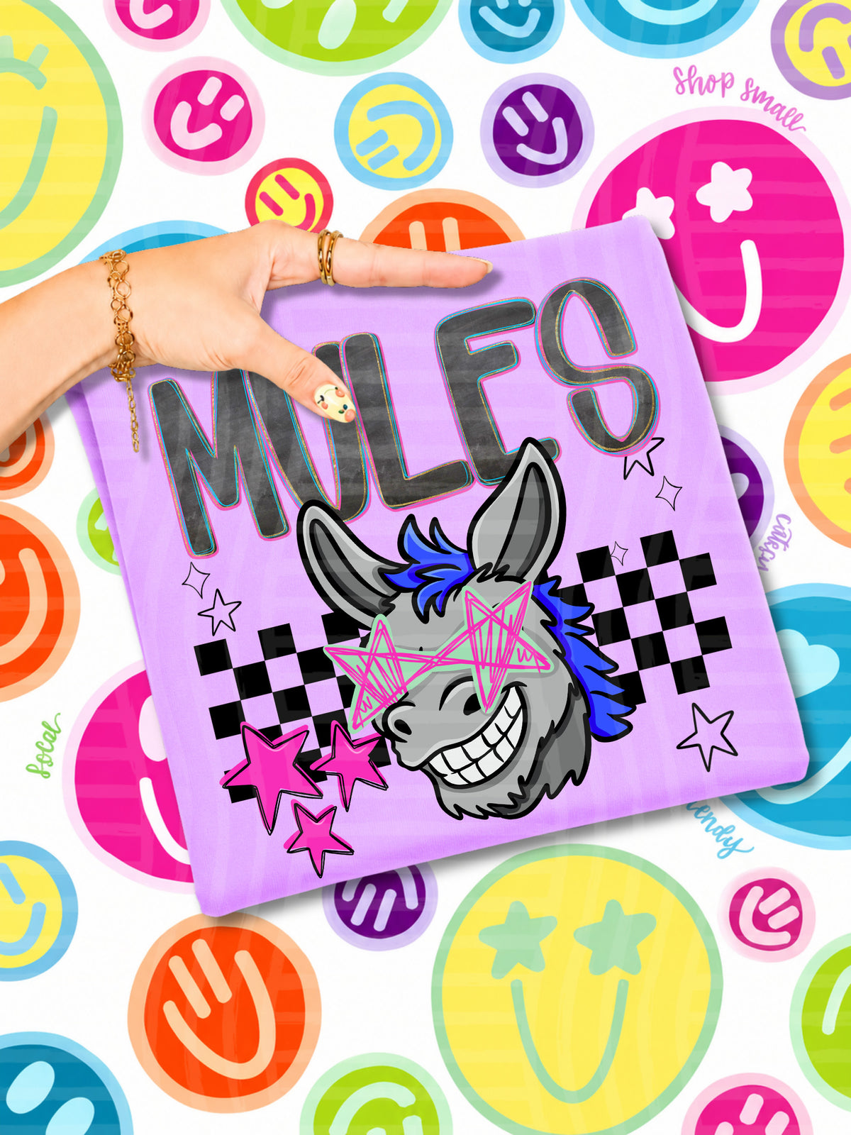 mules starry eyed checks (CAPLINGER) DTF Transfer