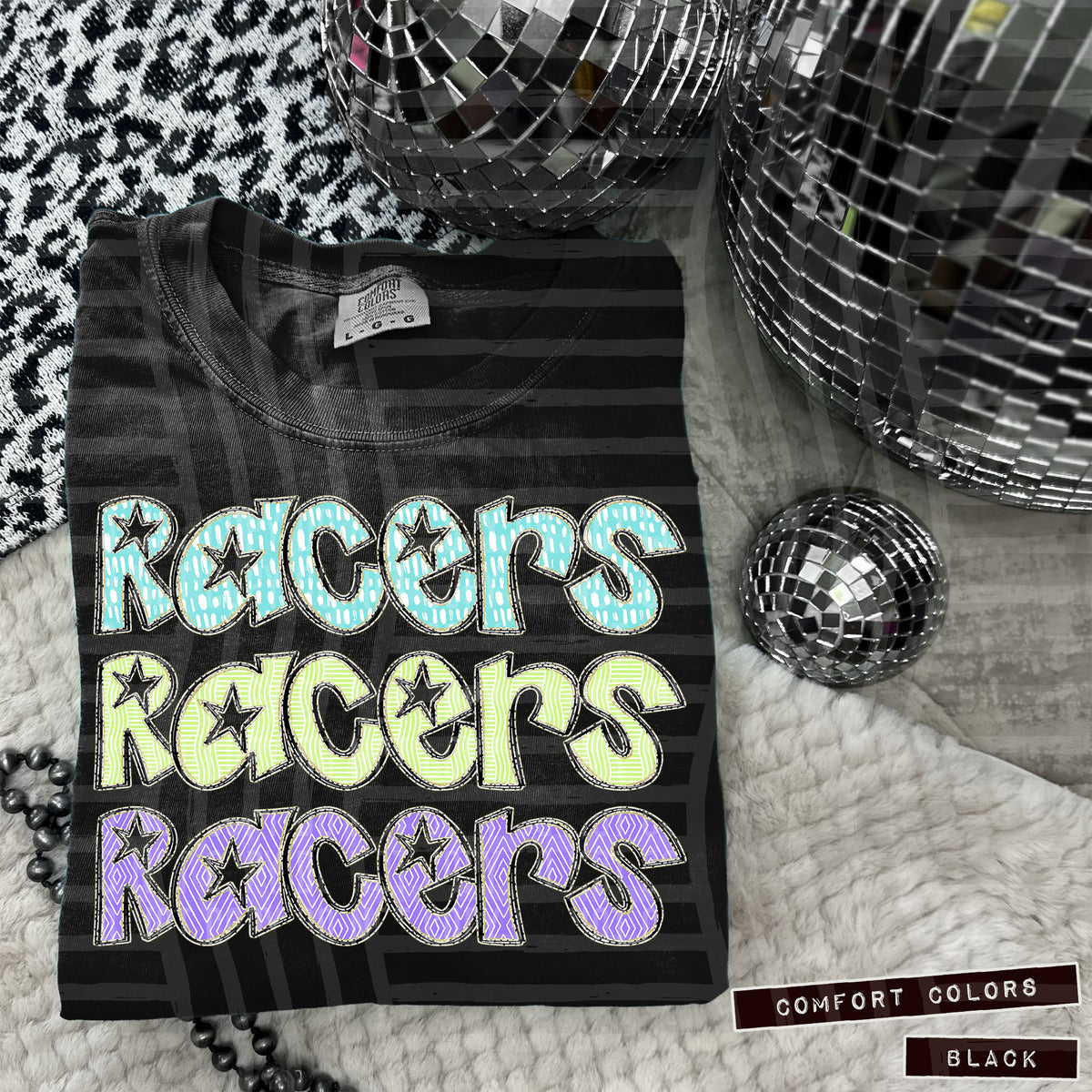 Racers Pastel Star Stacked (Caplinger) 101660 DTF transfer