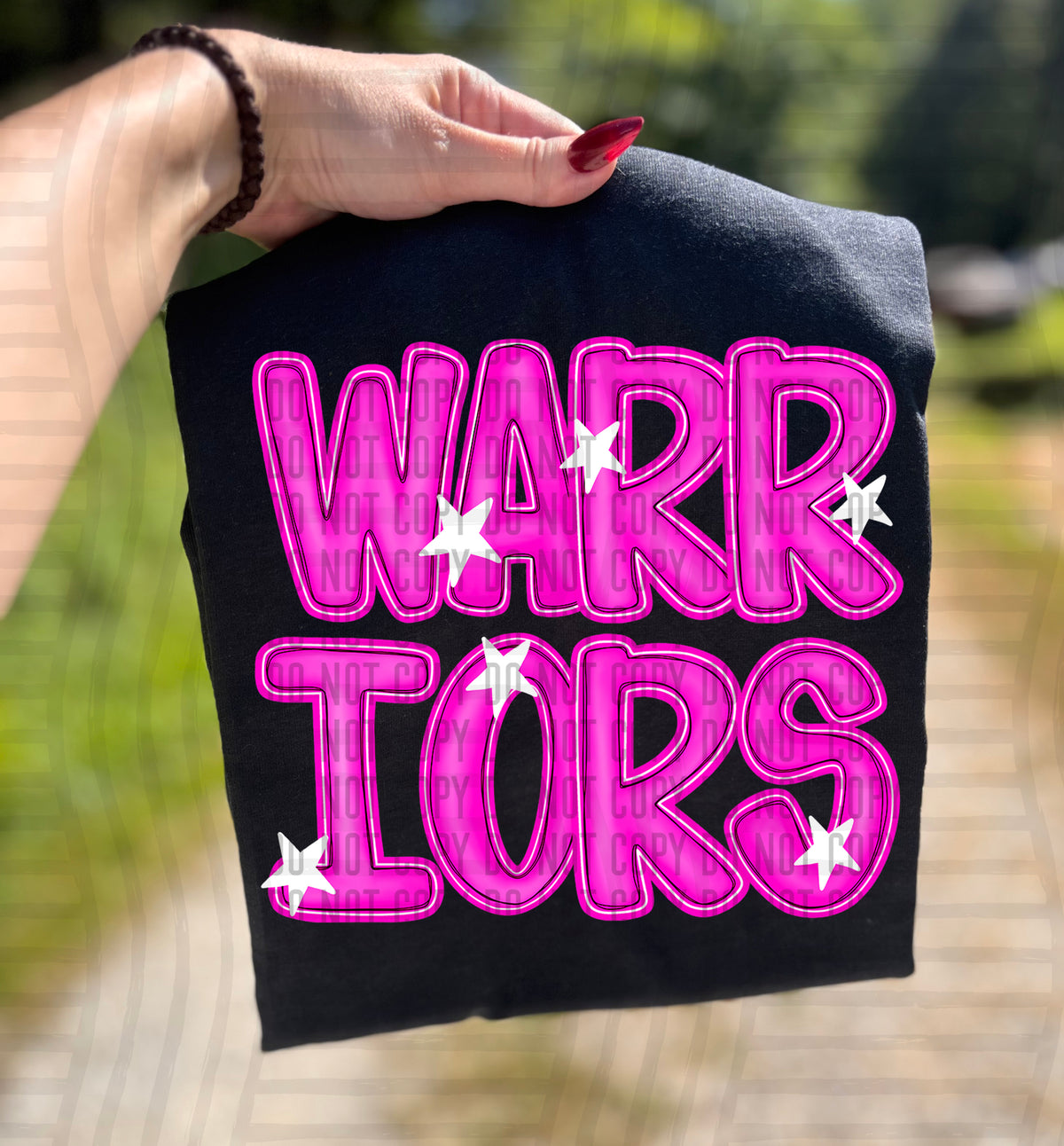 Warriors Pink And Preppy Split 112966 DTF transfer