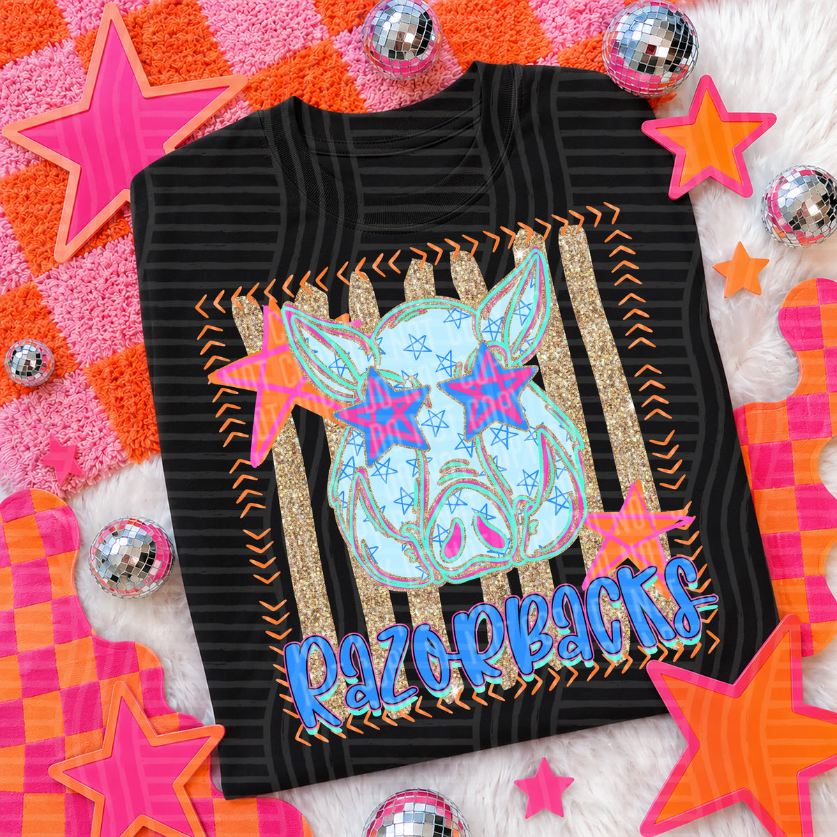 razorbacks candy pop (caplinger) DTF transfer