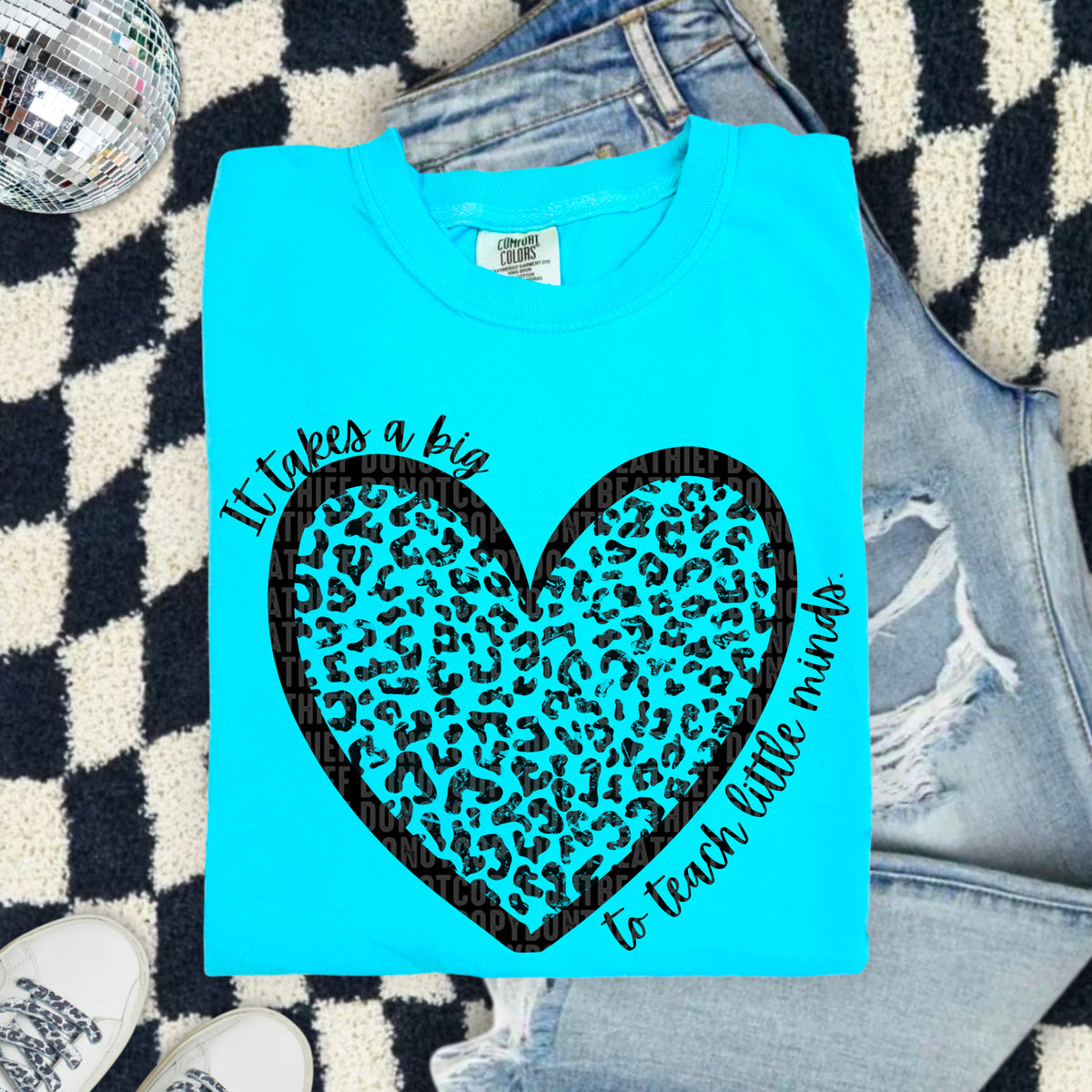 It takes a big heart to teach little minds 103694 DTF transfer