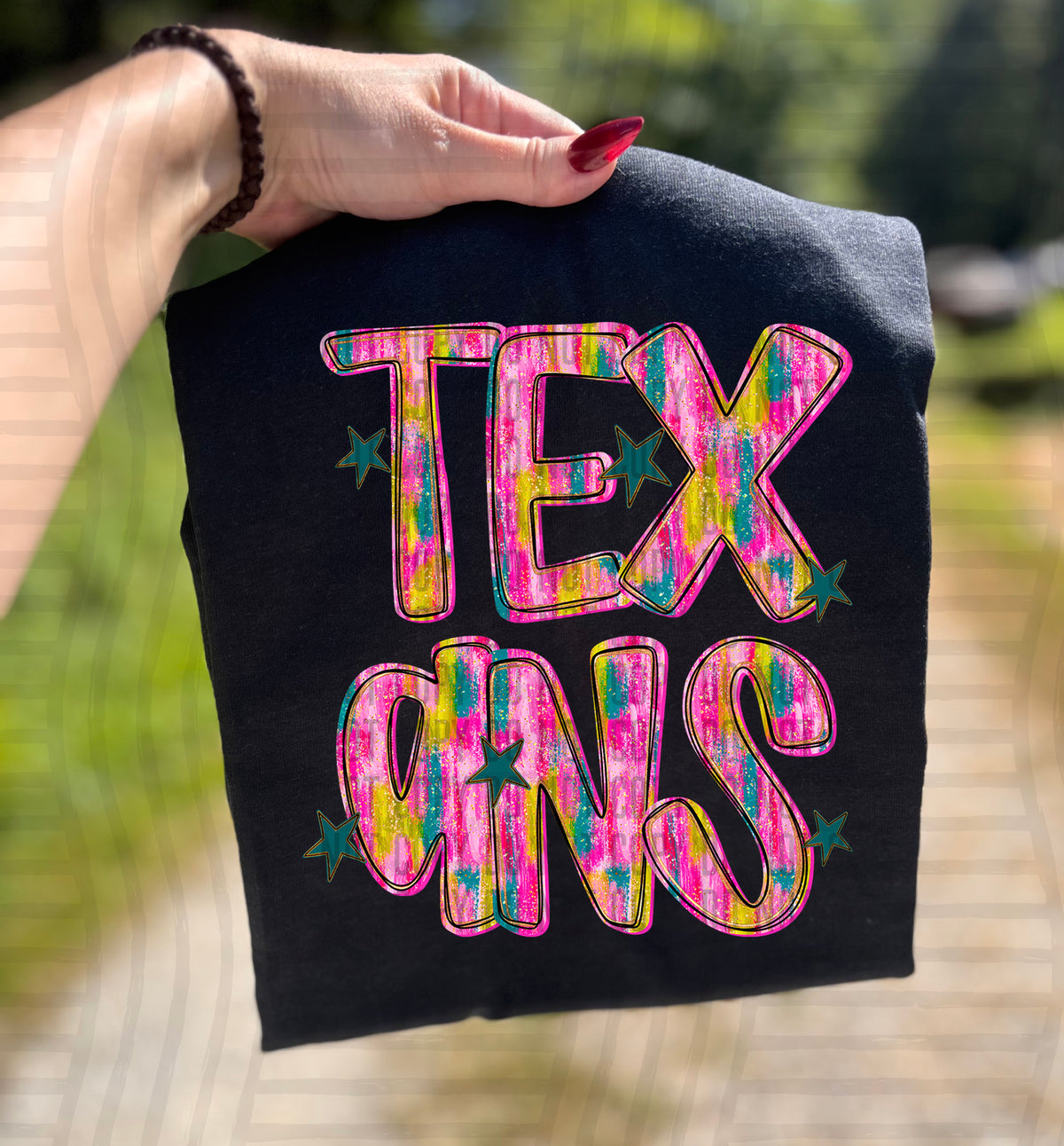 Texans Pink Brushstroke (Caplinger) DTF Transfers