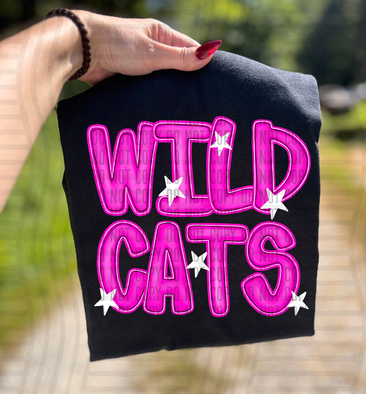 Wildcats Pink And Preppy Split 112967 DTF transfer