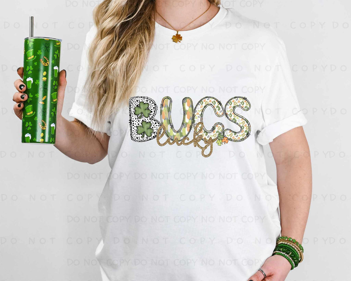 Lucky bucs st Patrick patterns (caplinger) 82513 DTF transfer