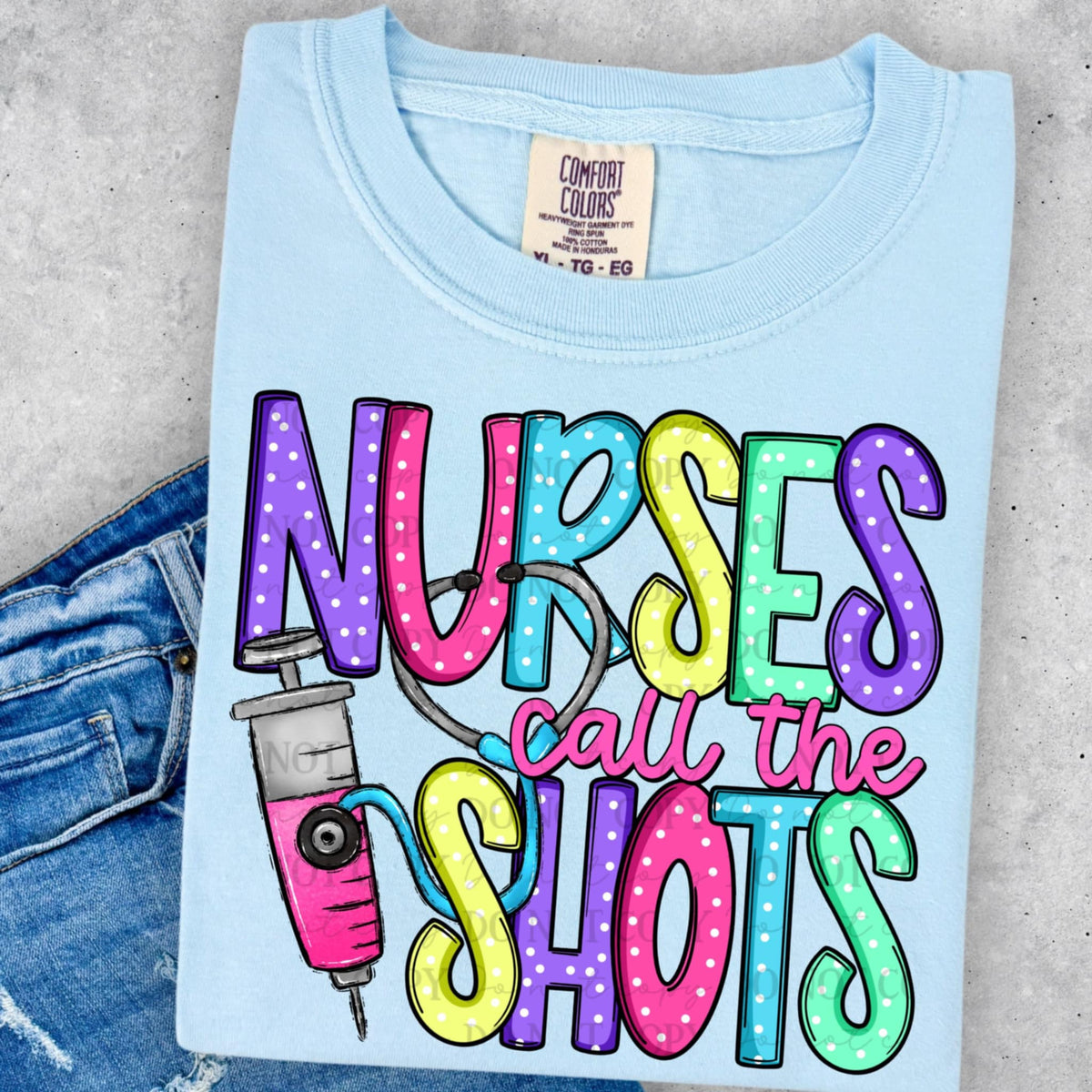 Nurses call the shots (ABD) 92362 DTF transfer